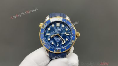 Omega Seamaster 300m 2824 Movement 42mm Blue Face Rubber/Steel Band Watch